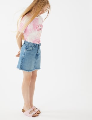 Girls denim hot sale skirt next