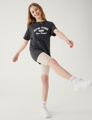 

M&S Collection Pantalón corto de ciclismo de algodón (6-16 años) - Calico, Calico