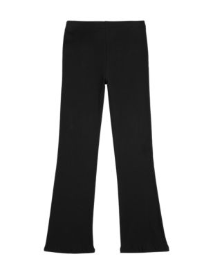 

Girls M&S Collection Cotton Rich Ribbed Flared Leggings (6-16 Yrs) - Black, Black