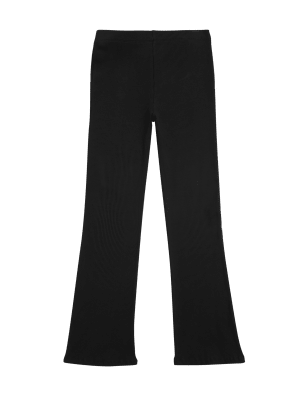 

Girls M&S Collection Cotton Rich Ribbed Flared Leggings (6-16 Yrs) - Black, Black