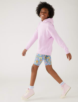 

M&S Collection Radlerhose mit hohem Baumwollanteil und Blumenmuster (6-16 J.) - Blue Mix, Blue Mix