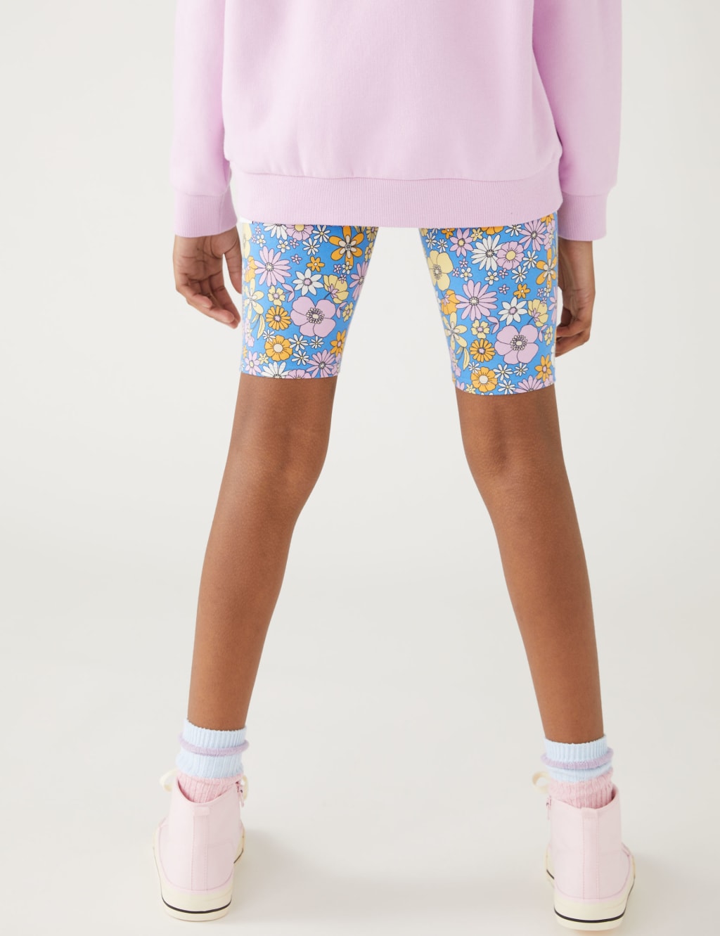 Cotton Rich Floral Cycling Shorts (6-16 Yrs) image 4