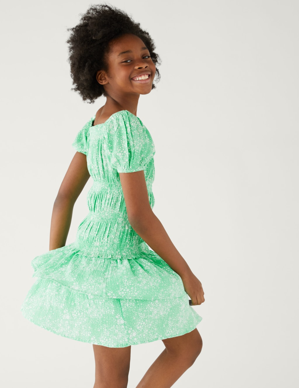 Ditsy Print Frill Skirt (6-16 Yrs) image 2