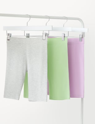 

M&S Collection Pack de 3 pantalones cortos de ciclismo de algodón (6-16 años) - Multi, Multi