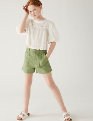 

Girls M&S Collection Pure Cotton Cargo Shorts (6-16 Yrs) - Khaki, Khaki