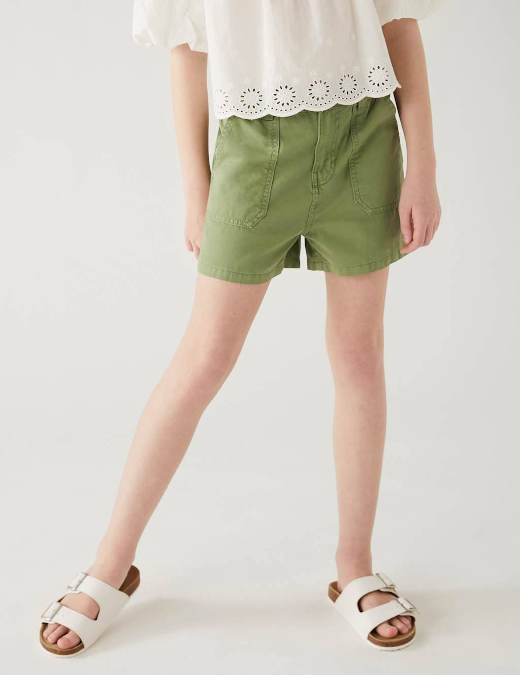 Pure Cotton Cargo Shorts (6-16 Yrs) image 3