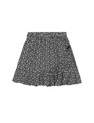 

Girls M&S Collection Floral Skort (6-16 Yrs) - Black Mix, Black Mix