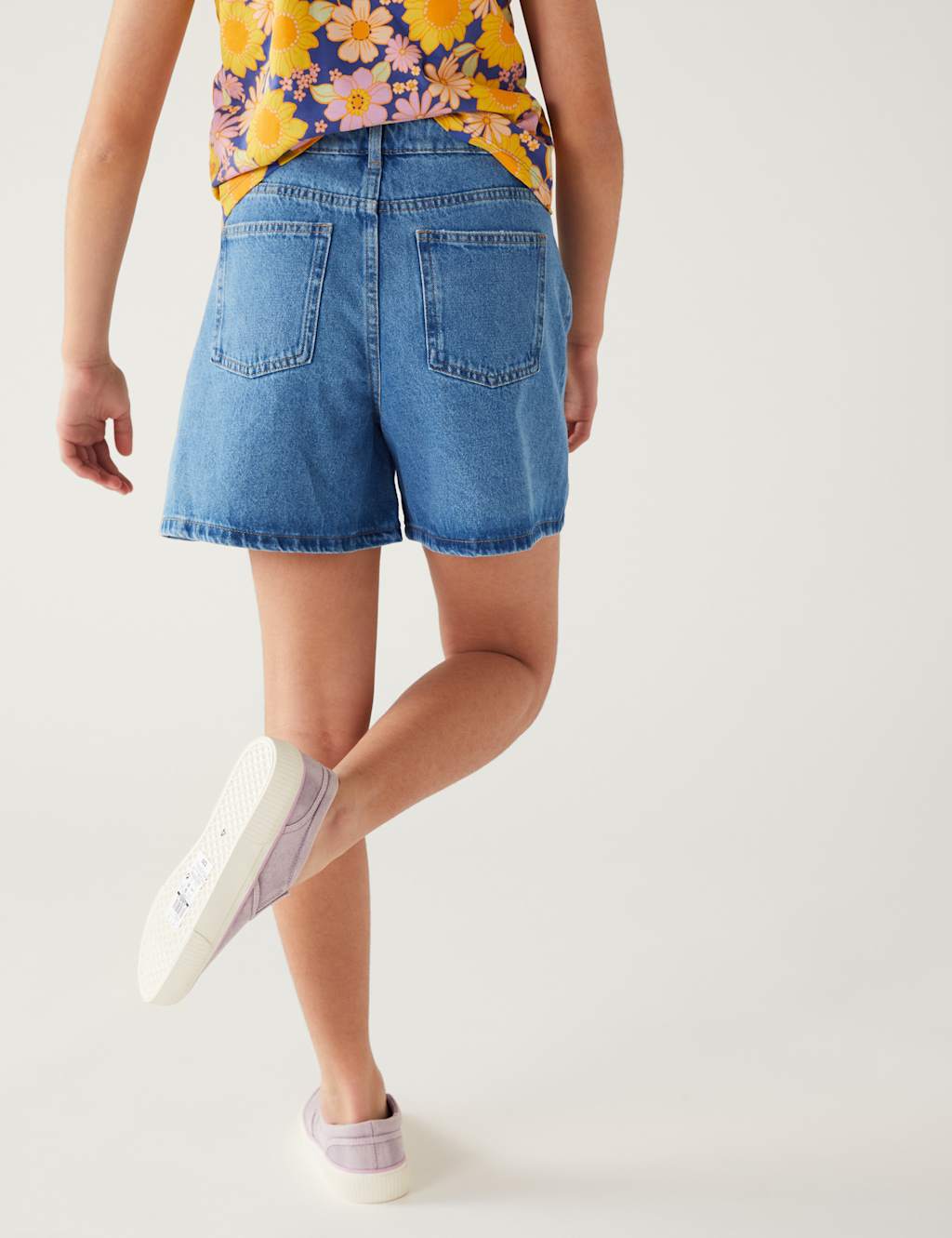 Mom Denim Shorts (6-16 Yrs) image 4