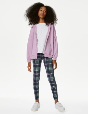 Cotton Rich Tartan Leggings (6-16 Yrs)