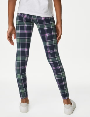 Green tartan clearance leggings