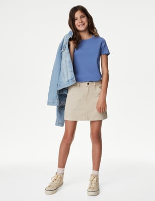 

Girls M&S Collection Pure Cotton Cargo Skirt (6-16 Yrs) - Stone, Stone