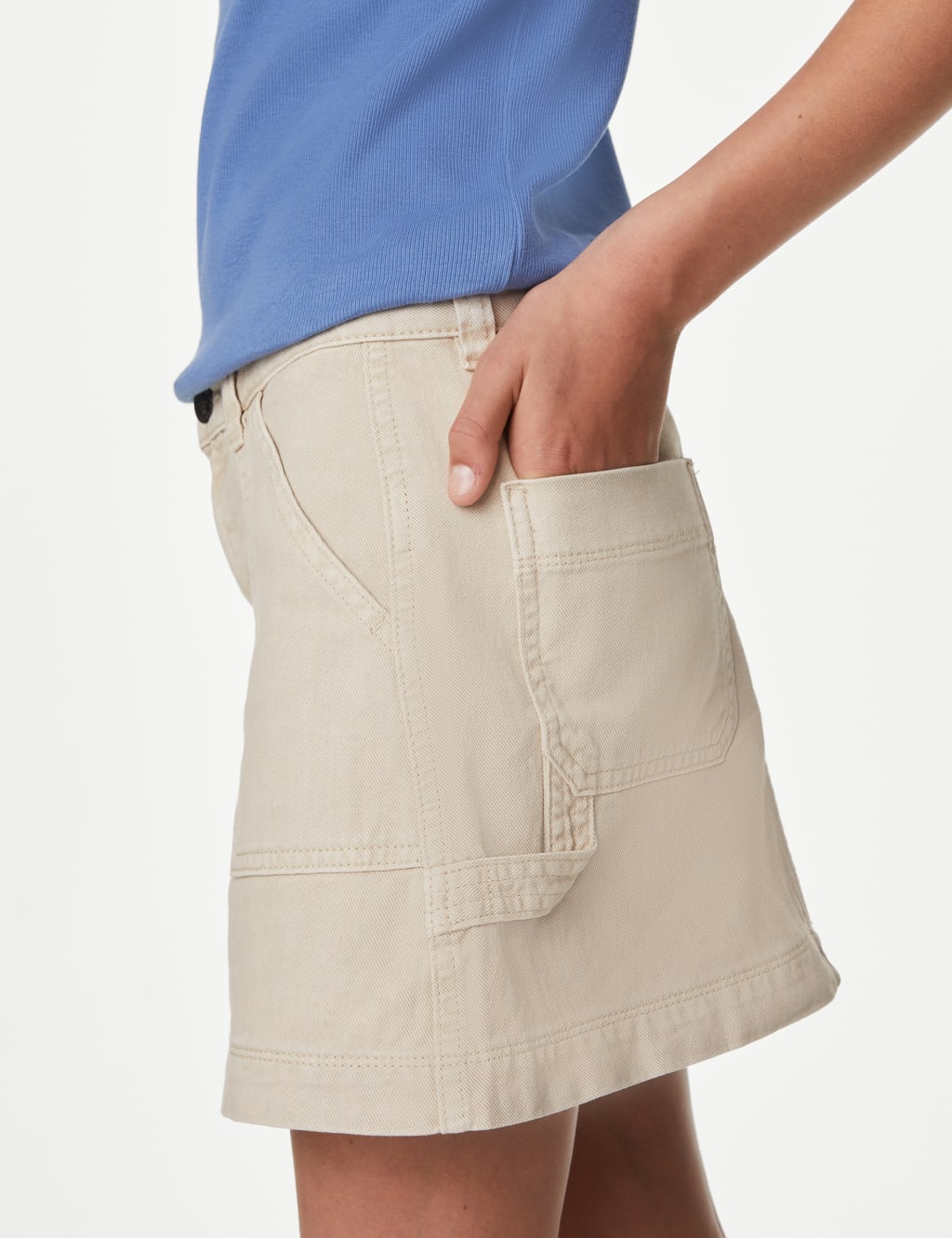 Pure Cotton Cargo Skirt (6-16 Yrs) image 3