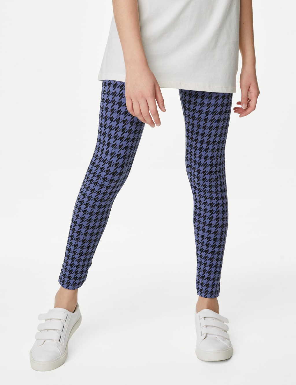 Cotton Rich Dogtooth Leggings (6-16 Yrs) image 3