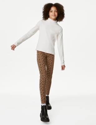 Spencers Leopard Print Sheer Tights Womens Size 100-175 LBS and 5