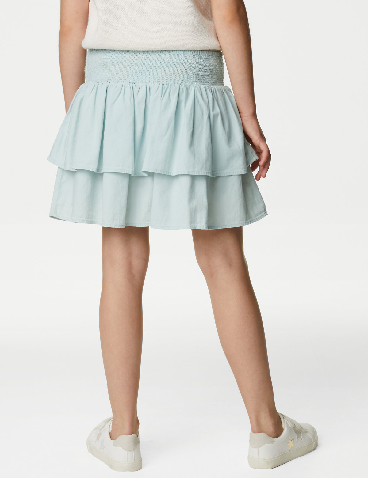 Pure Cotton Shirred Skirt (6-16 Yrs)