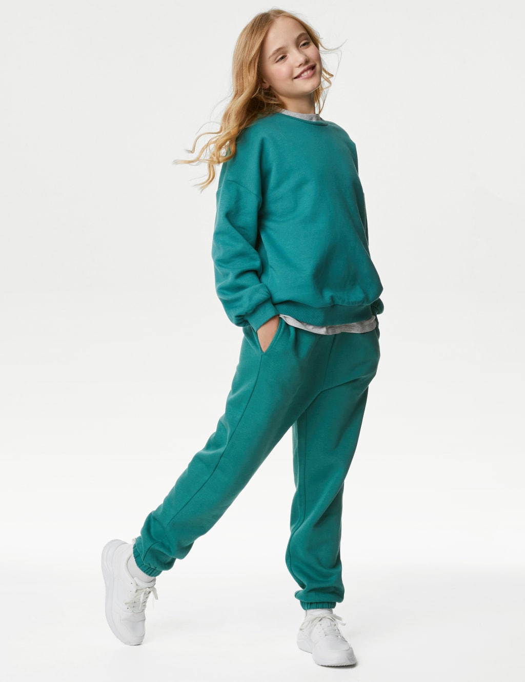 Cotton Rich Plain Joggers (6-16 Yrs) image 1
