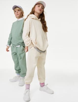 Cotton Rich Plain Joggers (6-16 Yrs)