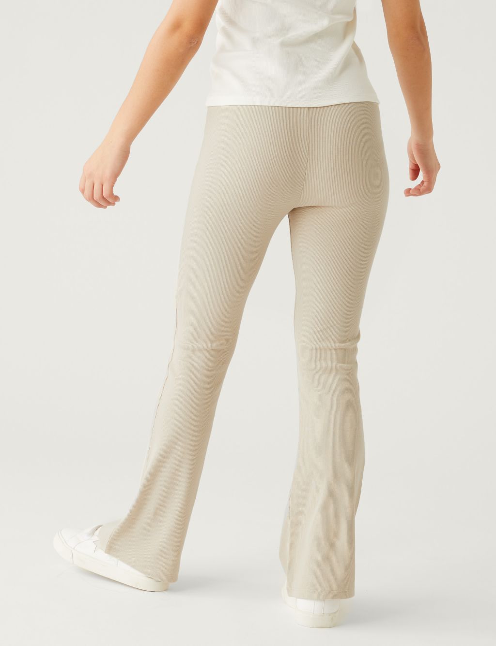 Cotton Rich Flared Ribbed Leggings (6-16 Yrs) image 4