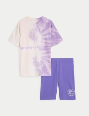 

Girls M&S Collection 2pc Cotton Rich Tie Dye Top & Bottom Outfit (6-16 Yrs) - Multi, Multi