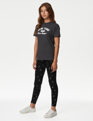 Cotton Rich Star Leggings (6-16 Yrs)