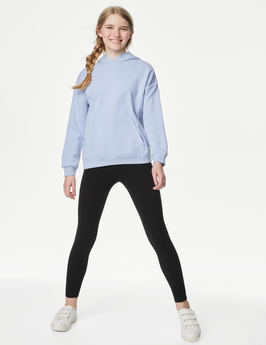 2pk Cotton Rich Leggings (6-16 Yrs) image 2