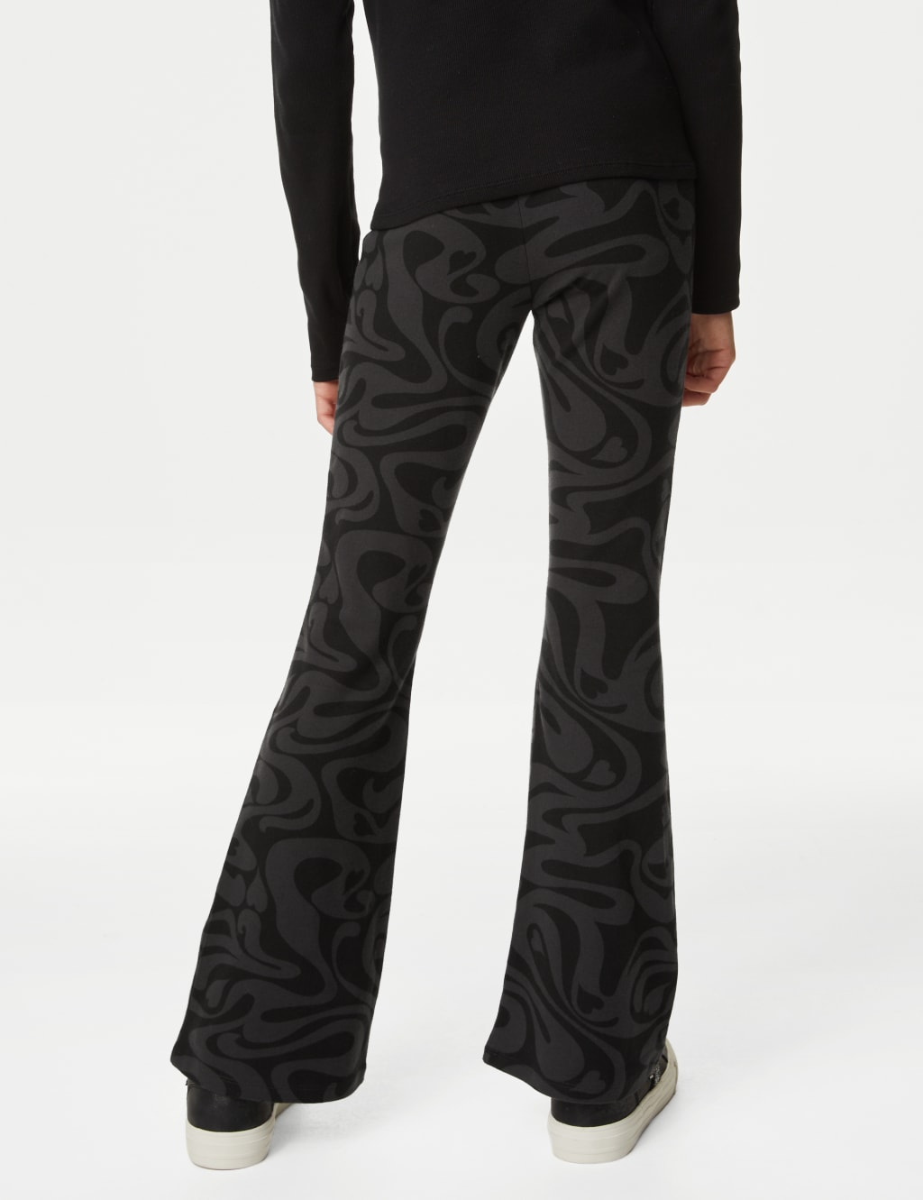 Cotton Rich Checked Flared Leggings (6-16 Yrs) image 5