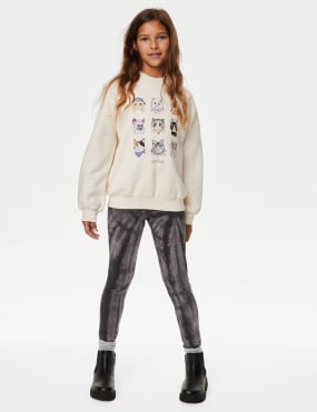 Cotton Rich Flared Leggings (6-16 Yrs), M&S Collection