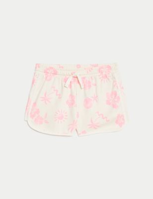 Pure Cotton Floral Shorts (6-16 Yrs)
