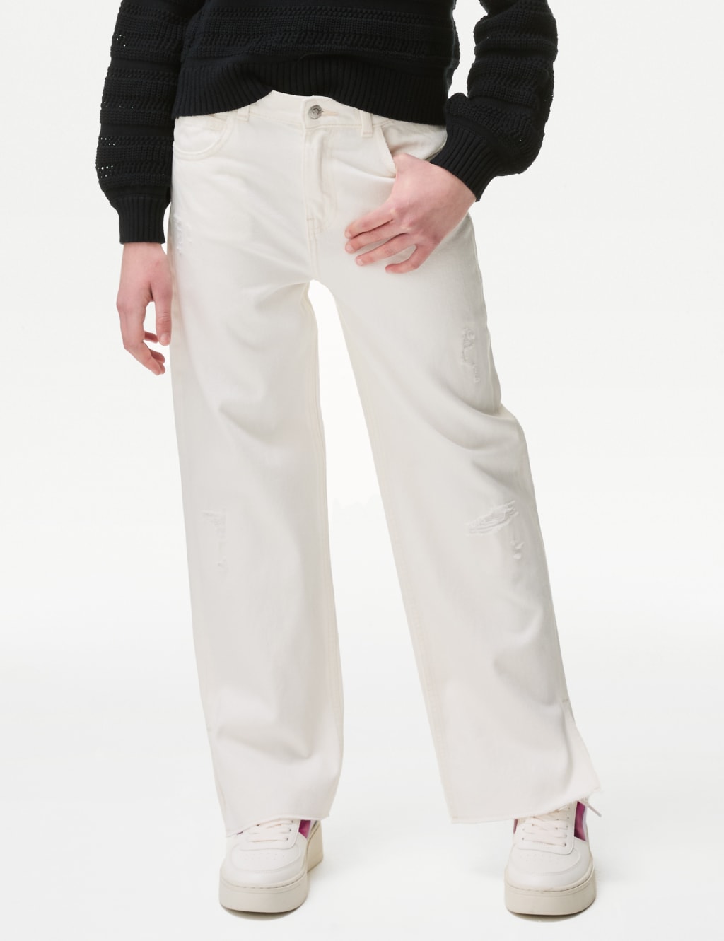 Marks and spencer cream jeans sale