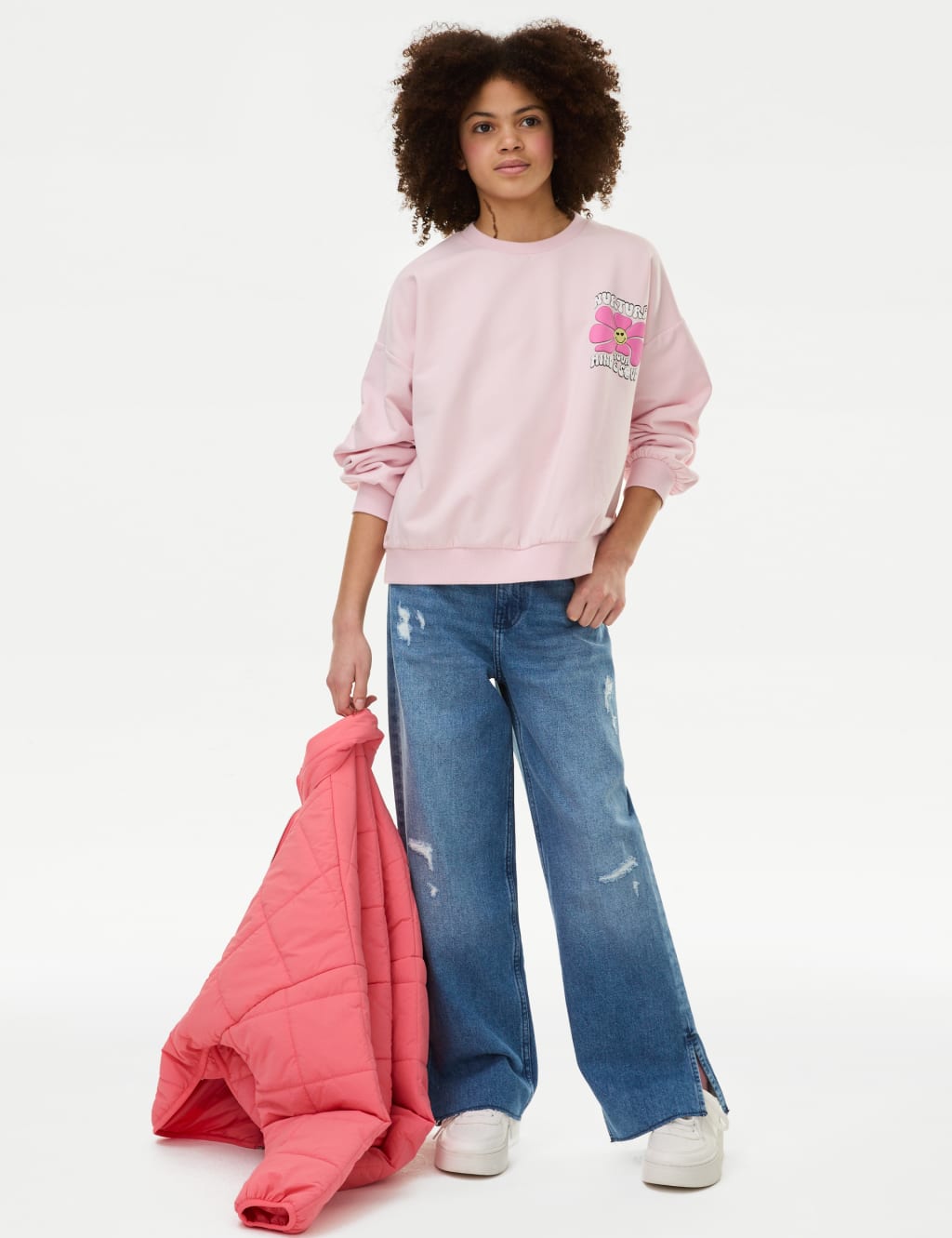 Pure Cotton Denim Jeans (6–16 Yrs) image 1