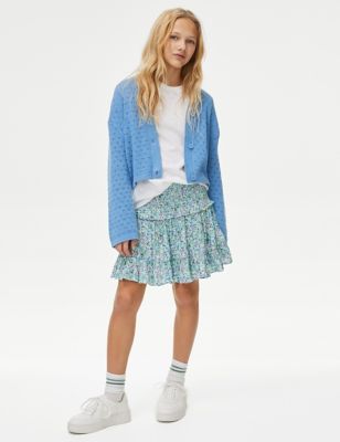 

Girls M&S Collection Ditsy Floral Skirt (6-16 Yrs) - Blue Mix, Blue Mix