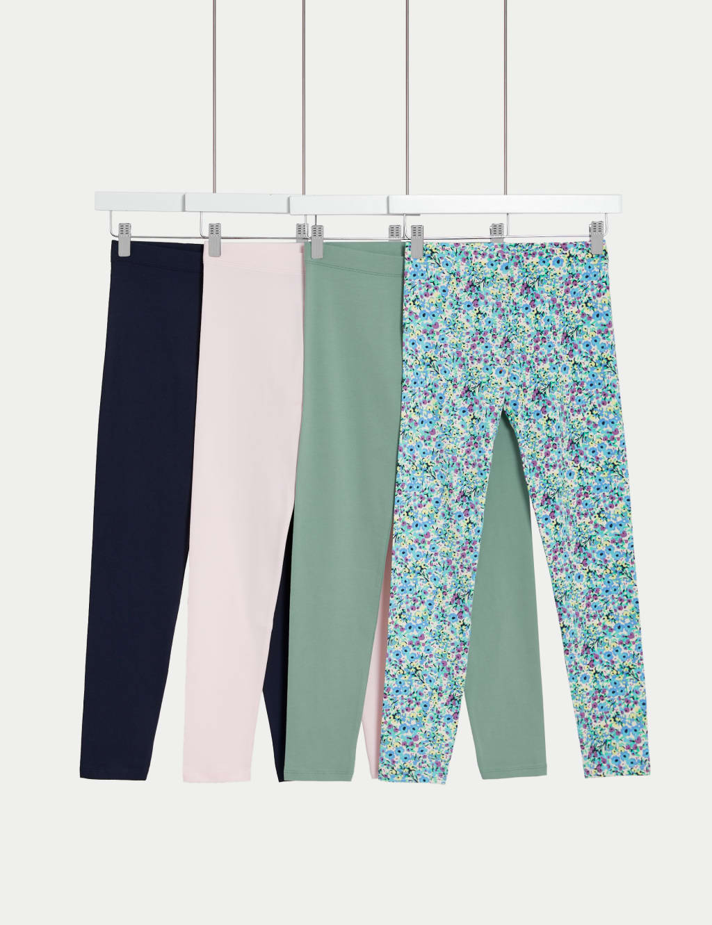 4pk Cotton Rich Leggings (6-16 Yrs)