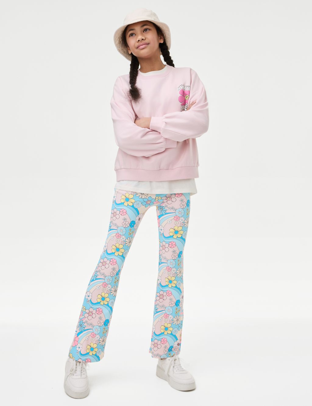 Cotton Rich Barbie™ Print Flared Leggings (6-16 Yrs)