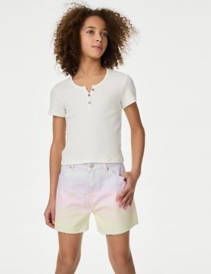 Pure Cotton Denim Shorts (6-16 Yrs) - US