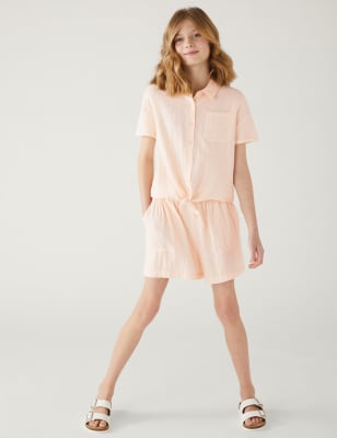 

M&S Collection Pantalón corto 100% algodón (6-16 años) - Light Coral, Light Coral