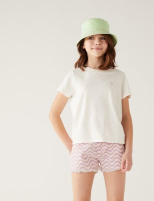 

M&S Collection Denim-Shorts mit Wellenmuster (6-16 Jahre) - Pink Mix, Pink Mix