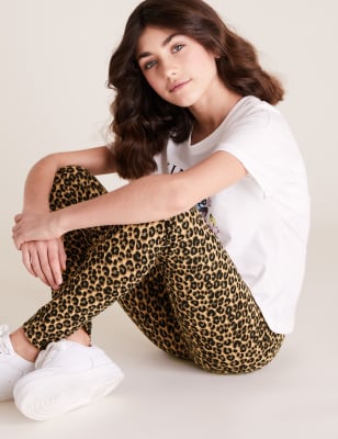 Cotton leopard outlet leggings