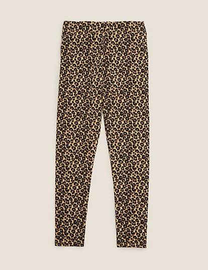 Organic Cotton Leopard Print Leggings (6-16 Yrs)