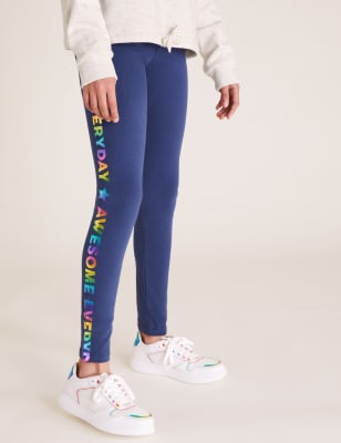 Organic Cotton Rainbow Star Foil Leggings (6-16 Yrs)