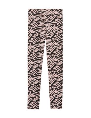 M&S Girls Cotton Rich Zebra Print Leggings (6-16 Yrs)