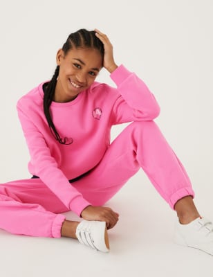 

M&S Collection Jogginghose mit hohem Baumwollanteil (6-16 Jahre) - Pink, Pink