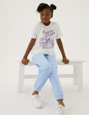 

M&S Collection Pantalón deportivo de algodón (6-16 años) - Blue, Blue