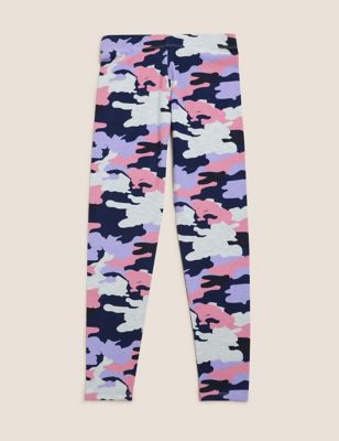 M&S Girls Cotton Rich Camouflage Leggings (6-16 Yrs)
