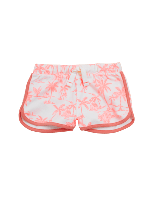

M&S Collection Pantalón corto de running estampado 100% algodón (6-16 años) - Coral Mix, Coral Mix