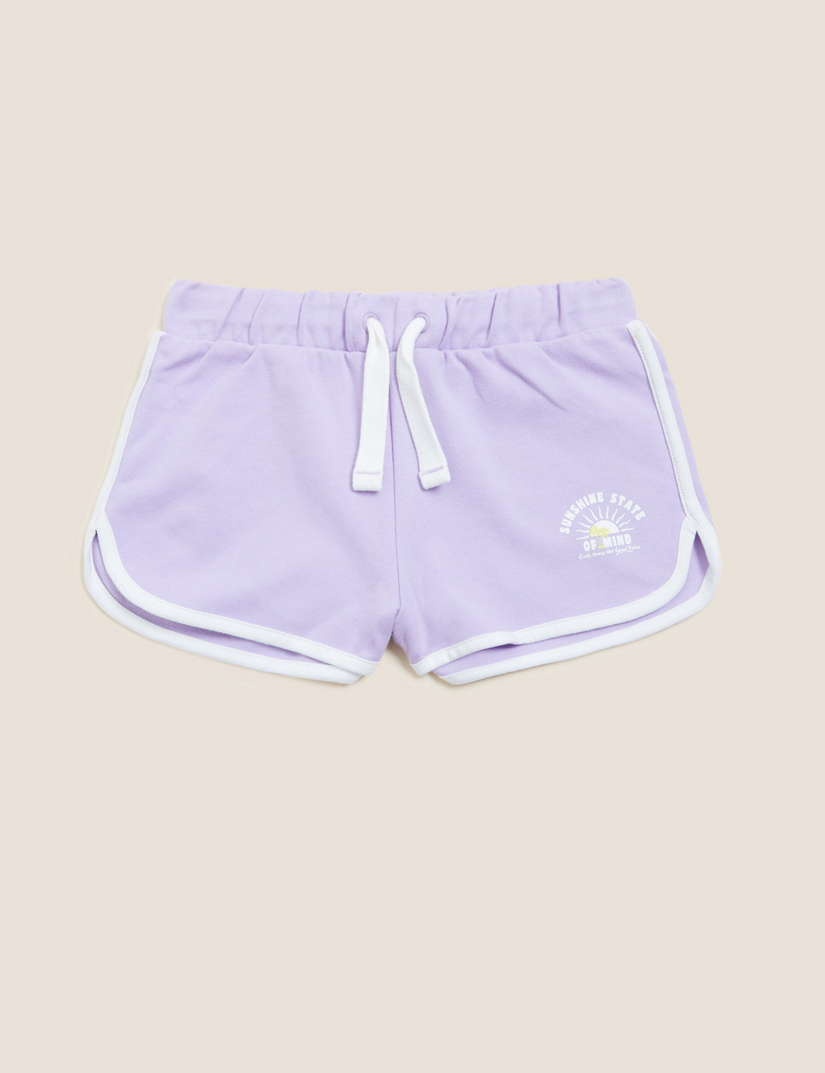 Pure Cotton Sunshine Slogan Shorts (6-16 Yrs)