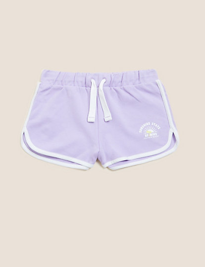 Pure Cotton Sunshine Slogan Shorts (6-16 Yrs)