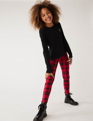 Girls plaid hot sale leggings