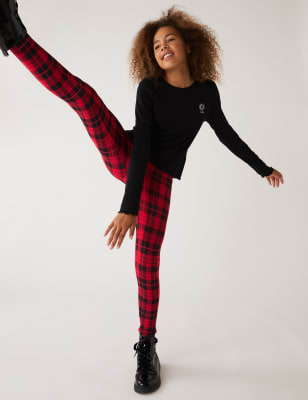 Cotton Rich Checked Leggings