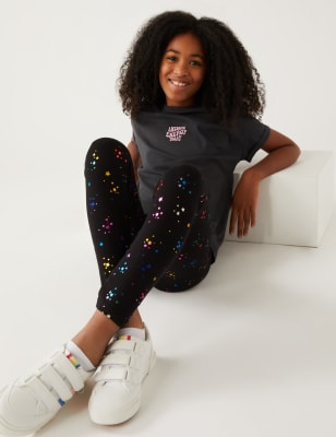 Star hot sale foil leggings