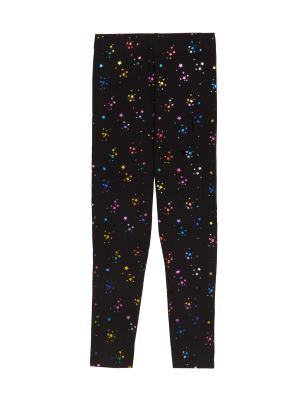 

Girls M&S Collection Cotton Rich Star Leggings (6 -16 Yrs) - Black Mix, Black Mix